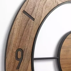 Kirklands Home Clocks|Wood Open Face Wall Clock