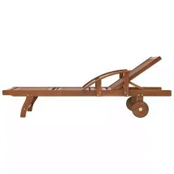 Kirklands Home Outdoor Seating|Wood 2-pc. Outdoor Lounge Chair with Leg Rest Set Brown