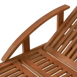 Kirklands Home Outdoor Seating|Wood 2-pc. Outdoor Lounge Chair with Leg Rest Set Brown