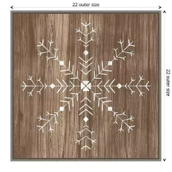 Outlet Wood Snowflake I Canvas Art Print Christmas Art & Wall Decor