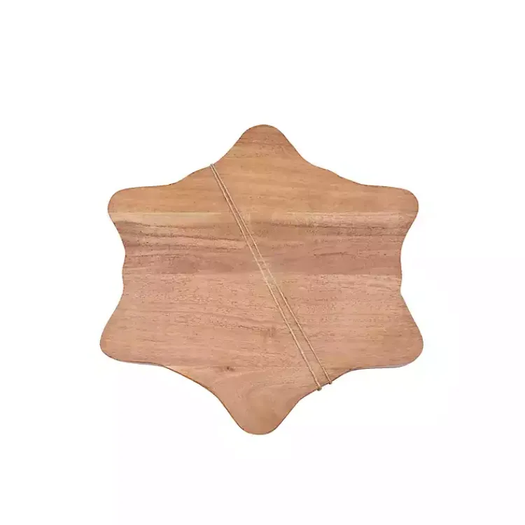 Kirklands Home Serving & Entertaining|Wood Snowflake Serving Board with Spreader Brown