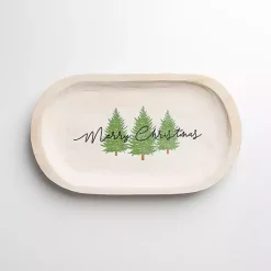 Best Wooden Merry Christmas Decorative Tray Christmas Decorations
