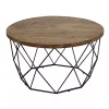 Kirklands Home Coffee Tables|Wooden Top Geometric Chadwick Coffee Table
