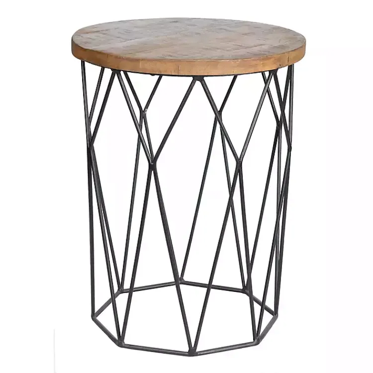 Kirklands Home Accent & End Tables|Wooden Top Geometric Chadwick Accent Table