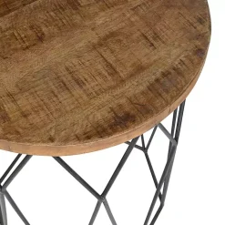 Kirklands Home Accent & End Tables|Wooden Top Geometric Chadwick Accent Table
