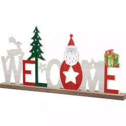 Best Wooden Welcome Christmas Tabletop Sign Christmas Decorations
