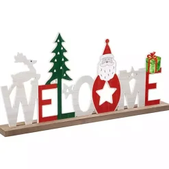 Best Wooden Welcome Christmas Tabletop Sign Christmas Decorations