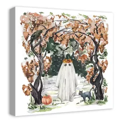 New Woodland Ghost Halloween Canvas Art Print Halloween