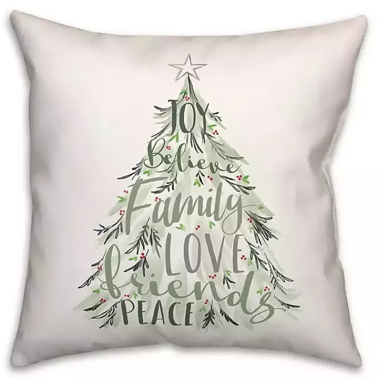 Best Word Tree Christmas Pillow Christmas Pillows