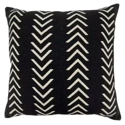 Clearance Woven Black and White Chevron Throw Pillow Pillows