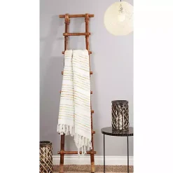 Sale Woven Rainbow Stripe Tassel Throw Blankets & Throws