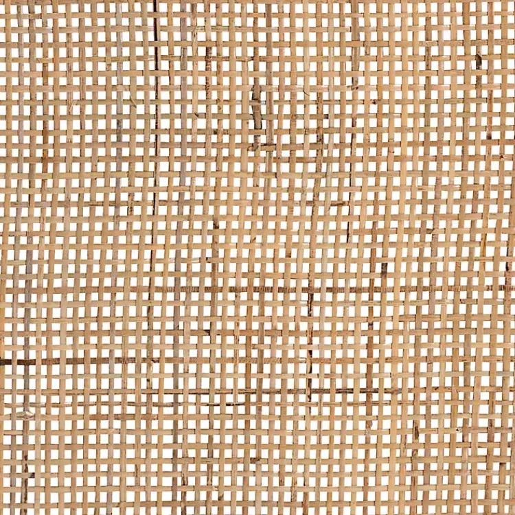 Kirklands Home Nightstands|Woven Rat and Mahogany Wood Nightsd Tan