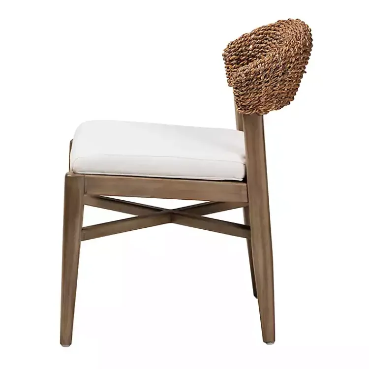 Kirklands Home Dining Chairs|Woven Rattan Modern Bohemian Dining Chair White