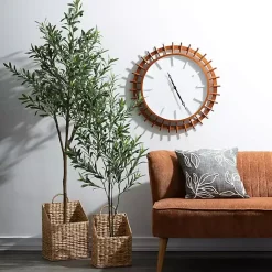 New Woven Recgle Baskets with Handles, Set of 2 Baskets & Boxes