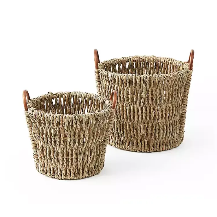 Best Woven Seagrass and Rat Baskets, Set of 2 Baskets & Boxes