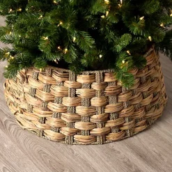 Discount Woven Seagrass Christmas Tree Collar, 28in. Christmas Tree Skirts & Collars