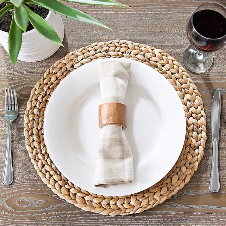Kirklands Home Table Linens|Woven Seagrass Round Placemat Tan