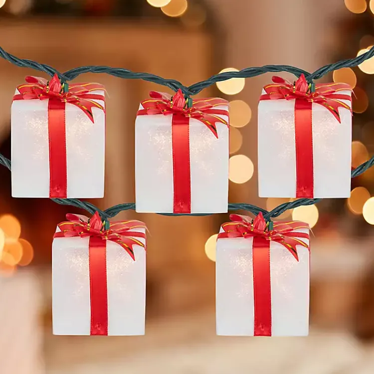 Discount Wrapped Christmas Gifts 10-pc. String Lights Christmas Tree Decorations