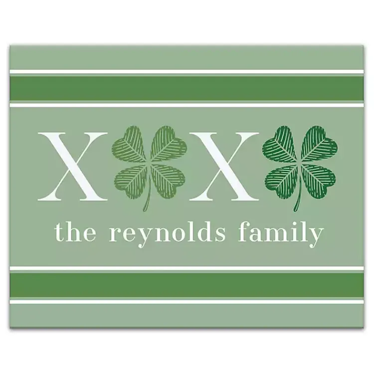 New XOXO Clover Personalized Canvas Wall Plaque St Patricks Day Decorations