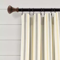 Kirklands Home Curtains & Drapes|Yellow & Gray Farmhouse Curtain Panel Set, 95 in.
