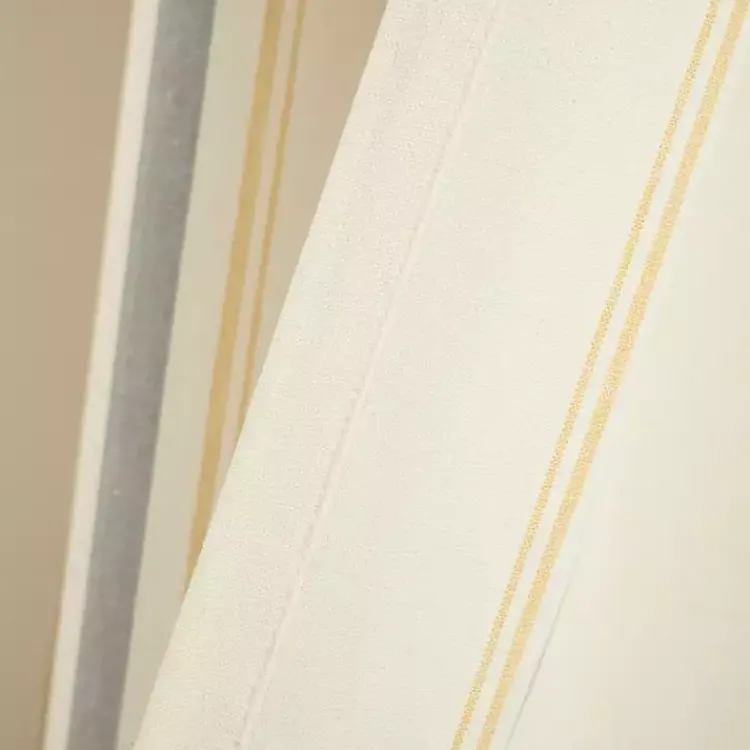 Kirklands Home Curtains & Drapes|Yellow & Gray Farmhouse Curtain Panel Set, 95 in.