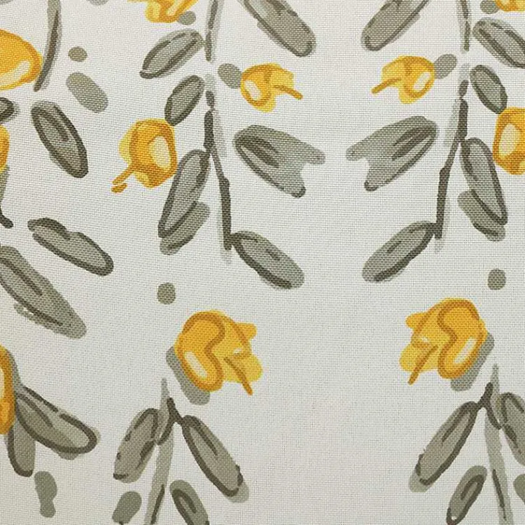 Kirklands Home Outdoor Cushions & Pillows|Yellow & Gray Floral Outdoor Pillow
