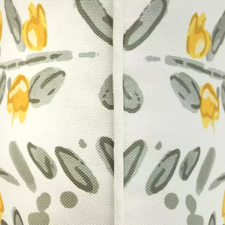 Kirklands Home Outdoor Cushions & Pillows|Yellow & Gray Floral Outdoor Pillow