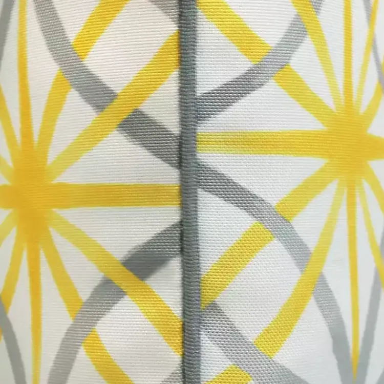 Kirklands Home Outdoor Cushions & Pillows|Yellow & Gray Geometric Flowers Outdoor Pillow