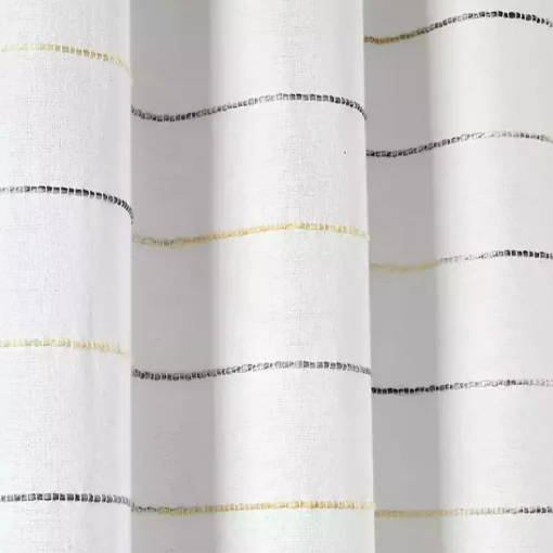 Kirklands Home Shower Curtains|Yellow and Gray Ombre Stripe Shower Curtain