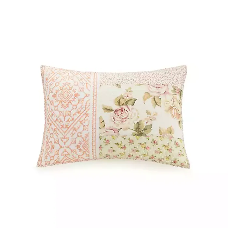 Kirklands Home Quilts|Yellow and Pink Patchwork Blooms Full/Queen Quilt