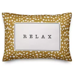 Kirklands Home Outdoor Cushions & Pillows|and White Polka Dot Relax Outdoor Pillow Yellow