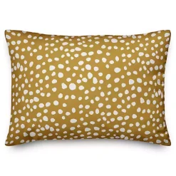 Kirklands Home Outdoor Cushions & Pillows|and White Polka Dot Relax Outdoor Pillow Yellow