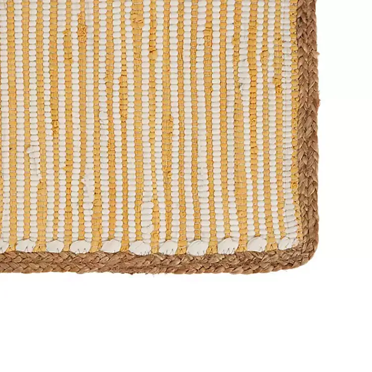 Kirklands Home Table Linens|Yellow and White Striped Placemats, Set of 4