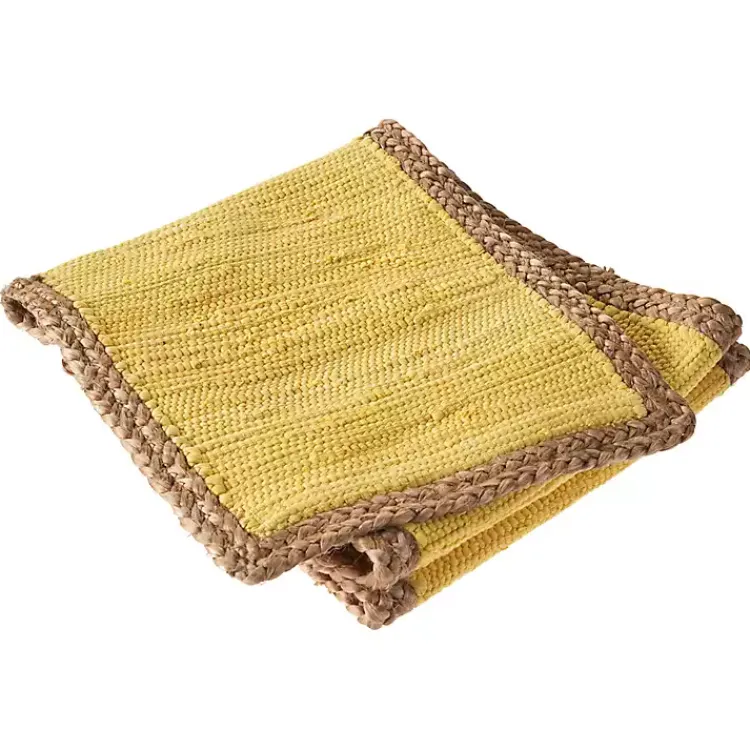 Kirklands Home Table Linens|Braided Jute Table Runner Yellow