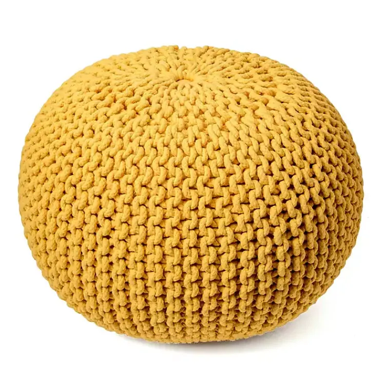Sale Chain Knitted Round Pouf Poufs & Floor Cushions