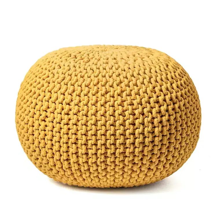 Sale Chain Knitted Round Pouf Poufs & Floor Cushions