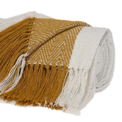 Best Yellow Chalet Striped Fringe Throw Blankets & Throws