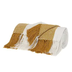 Best Yellow Chalet Striped Fringe Throw Blankets & Throws