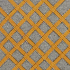 Clearance Yellow Crosshatch Stitch Cotton Throw Pillow Pillows