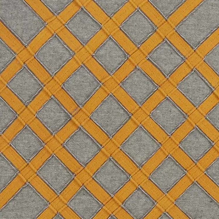 Clearance Yellow Crosshatch Stitch Cotton Throw Pillow Pillows