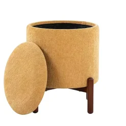 Kirklands Home Benches & Ottomans|Daniella Storage Ottoman Yellow