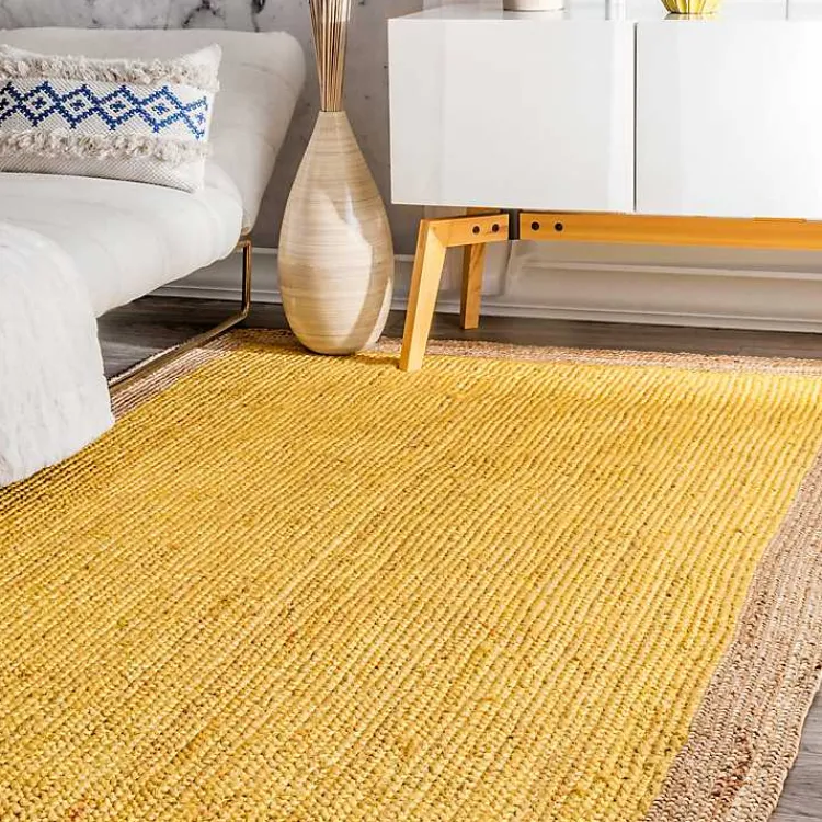 Kirklands Home Area Rugs|Yellow Eugene Woven Area Rug, 5x8