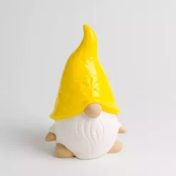 Kirklands Home Garden Statues|Yellow Gnome Outdoor Statue