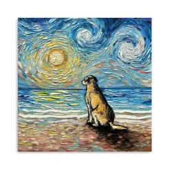 Kirklands Home Canvas Art|Yellow Lab Beach Days Canvas Art Print