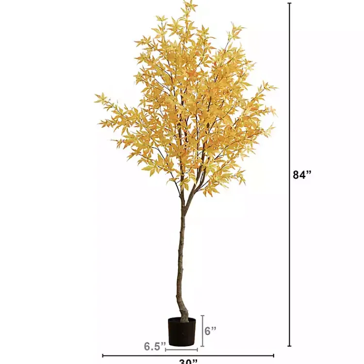 Hot Maple Tree in Black Planter, 7 ft. Trees & Topiaries