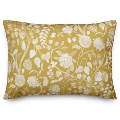 Kirklands Home Outdoor Cushions & Pillows|Yellow Marigold Outdoor Lumbar Pillow