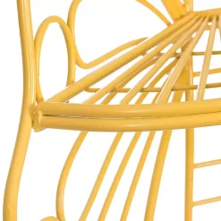 Kirklands Home Outdoor Seating|Metal Butterfly Garden Chair Yellow