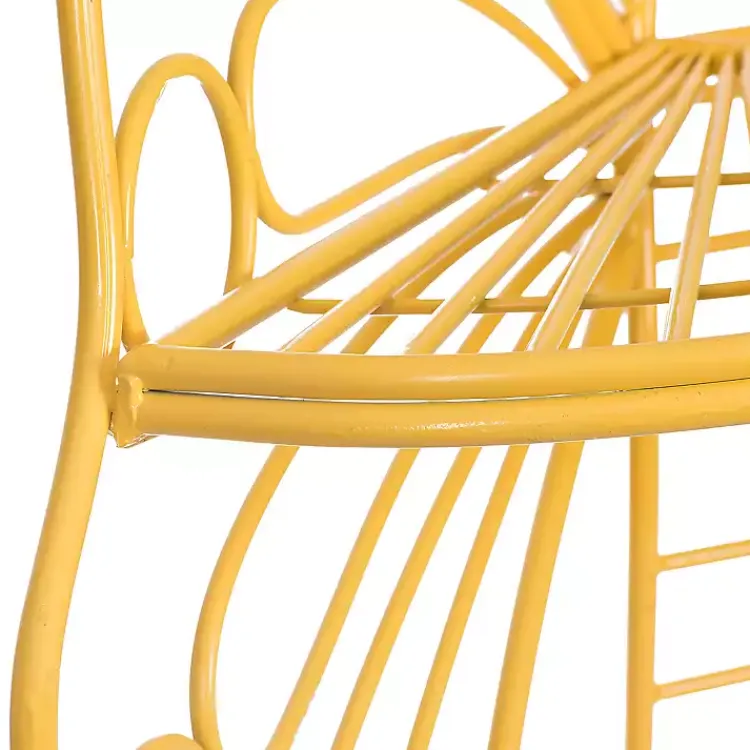 Kirklands Home Outdoor Seating|Metal Butterfly Garden Chair Yellow