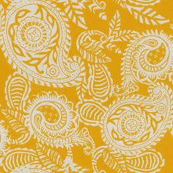 Kirklands Home Outdoor Cushions & Pillows|Yellow Paisley Outdoor Settee Cushion