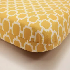 Kirklands Home Outdoor Cushions & Pillows|Pattern Outdoor Chair Cushion Yellow